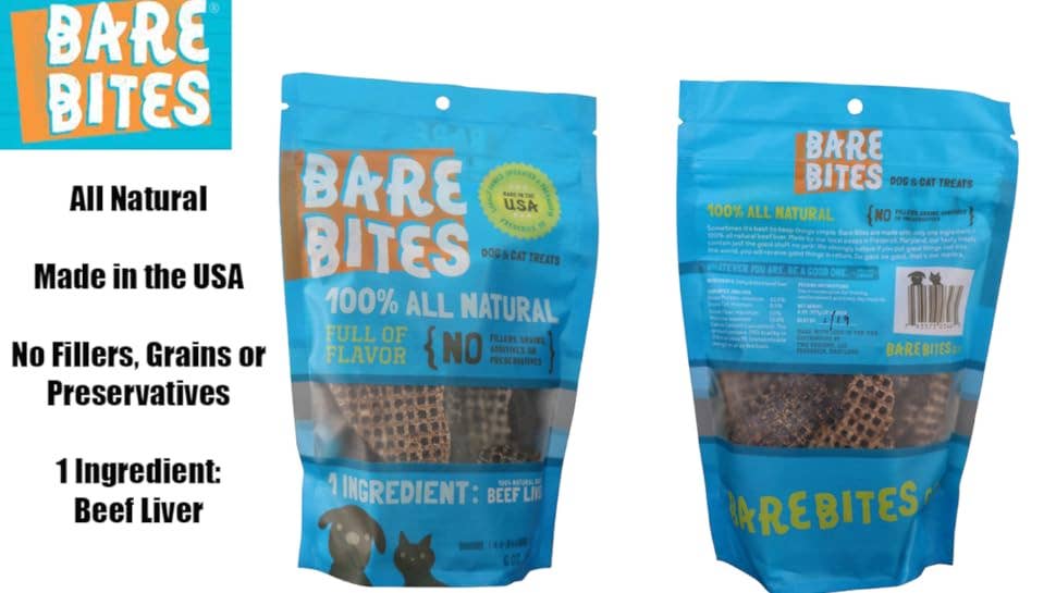 Mr. Peanut's - Wholesale Pet treats – Dog - Bare Bites 100% All Natural Dehydrated Beef Liver Dog and Cat Treats, 1LB - Made in USA8