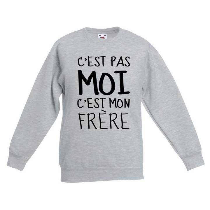 Sudadera estampada NO SOY YO ES MI HERMANO para venta al por mayor de red white