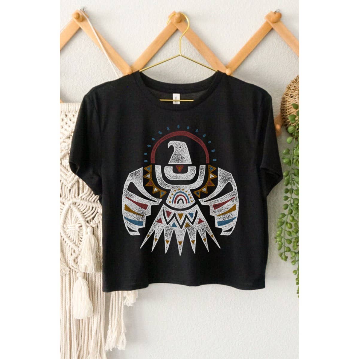 HRTandLUV - Wholesale Screen Printed T-Shirt - Women's - WILD SOUL THUNDERBIRD GRAPHIC CROP TOP1