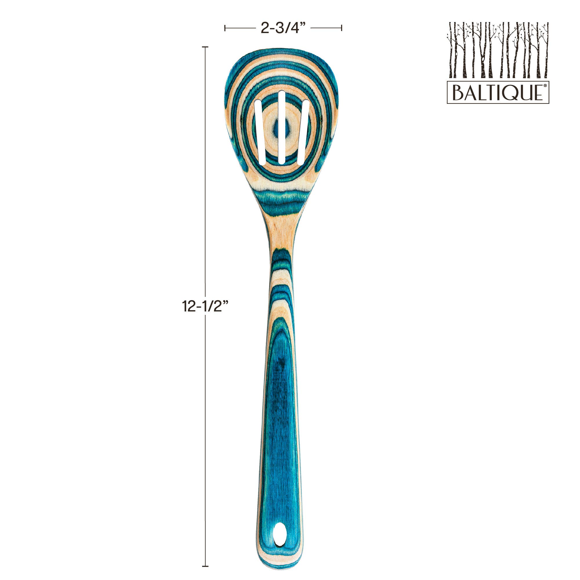 Totally Bamboo - Wholesale Kitchen Spoon - Baltique® Mykonos Colorful Wooden Slotted Spoon, 12.5"7