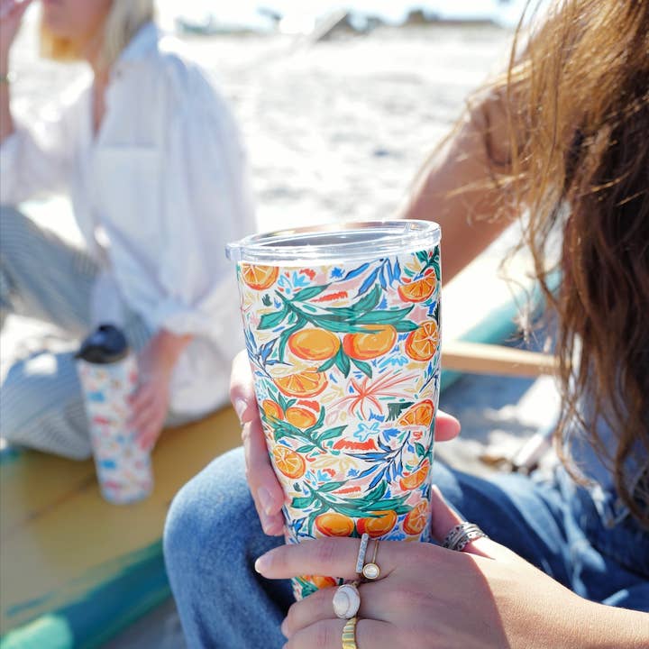 SIC Cups - Wholesale Insulated Mug/Tumbler - SIC | "Artsy Orange" Stainless Tumblers and Water Bottles 3