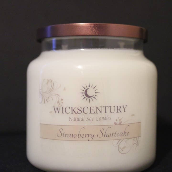 Strawberry Shortcake - 20 oz Platform Candles for wholesale by Wickscentury's Natural Soy Candles