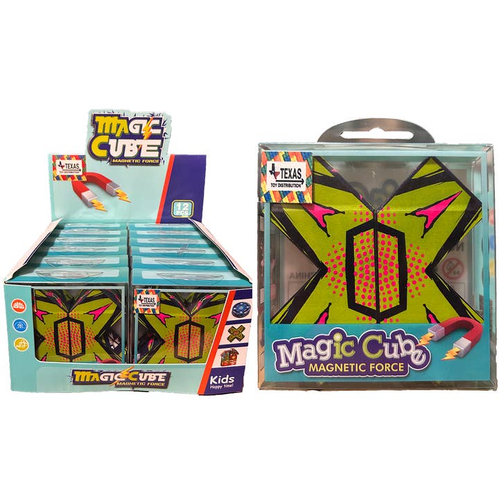 Texas Toy Distribution - Wholesale Fidget toy – Kids - Magic Cube Magnetic Forces Fidget Toy, Displays of 12