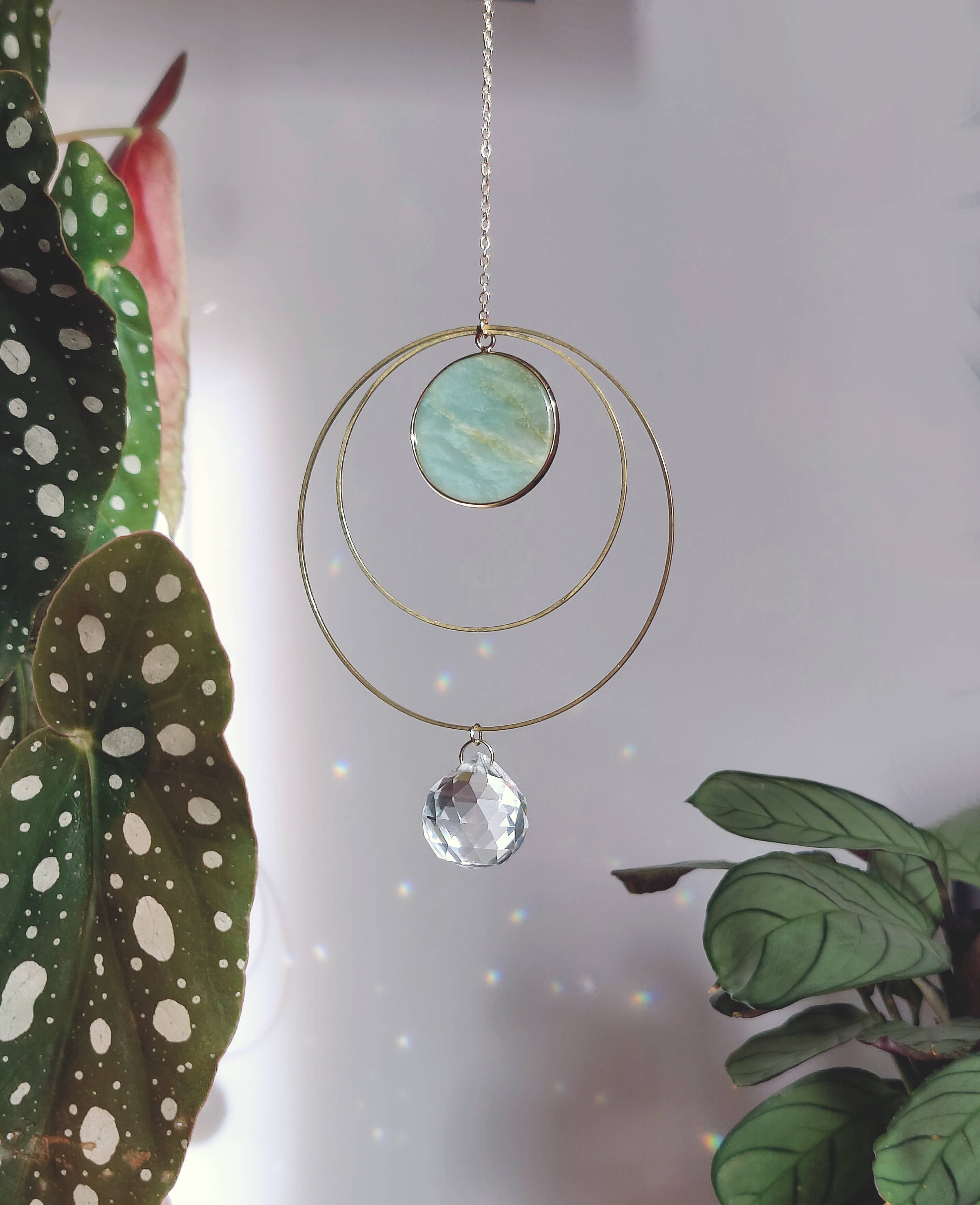 Buy wholesale Suncatcher MIDDAY, Crystal and brass sun catcher, Minimalist  and Bohemian decoration, Celestial and Magical hanging mobile