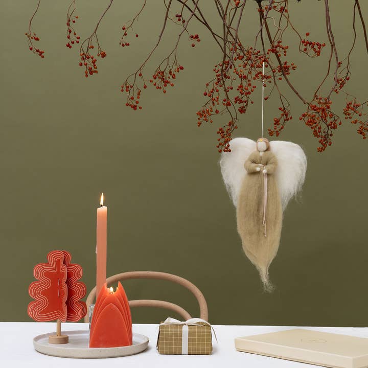 Jurianne Matter - Wholesale Decorative Figurine - IRINI wool angel - khaki