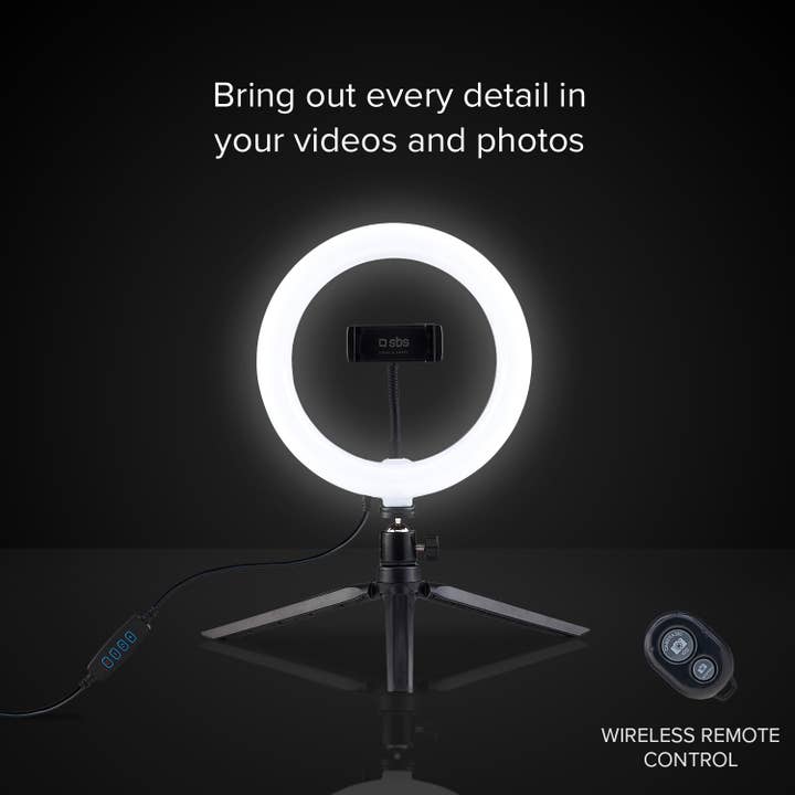 SBS – Suporte para tablet por atacado – Anel LED Com Tripé Para Vídeo E Foto1