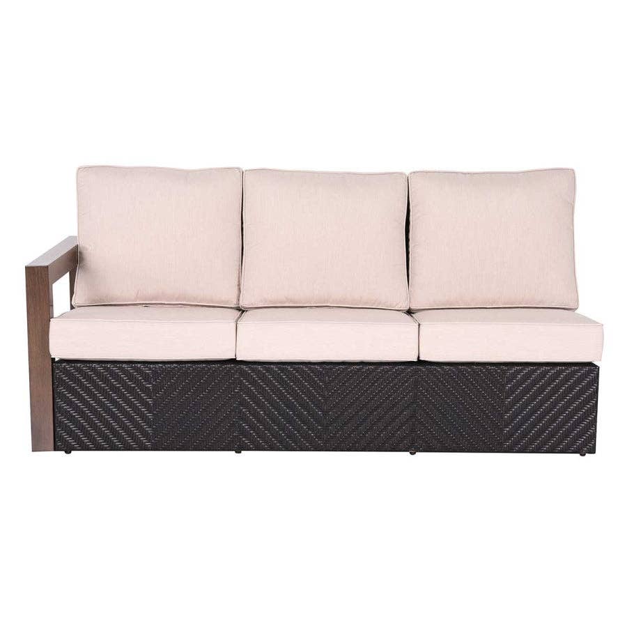 Beige Delano 5-Piece Wicker Sectional Sofa Set for wholesale on Faire8