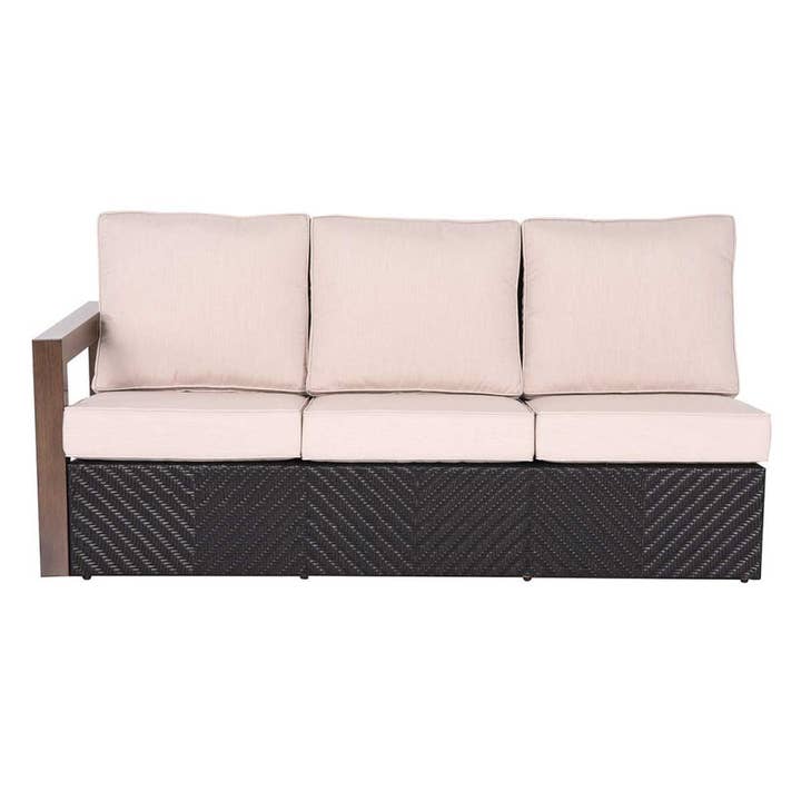 Beige Delano 5-Piece Wicker Sectional Sofa Set for wholesale on Faire8