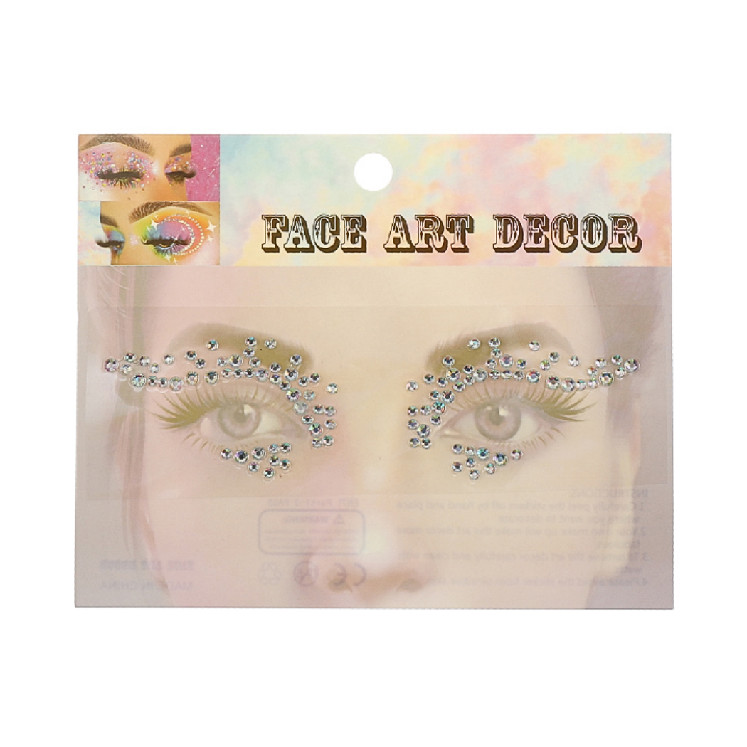 Atlas Fashion - Wholesale Body Glitter/Shimmer - JBP47560 - Festive Adhesive Clear Face Gem0