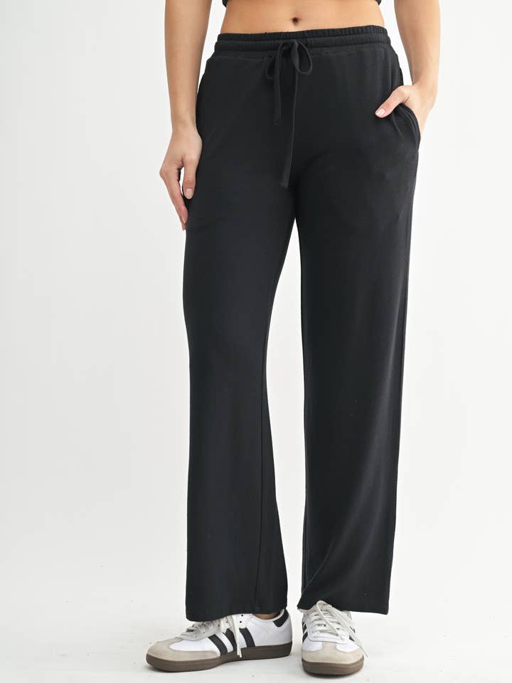 Mono B - Wholesale Lounge Sweatpants/Joggers - Women's - Brushed Wide Leg Lounge Pants