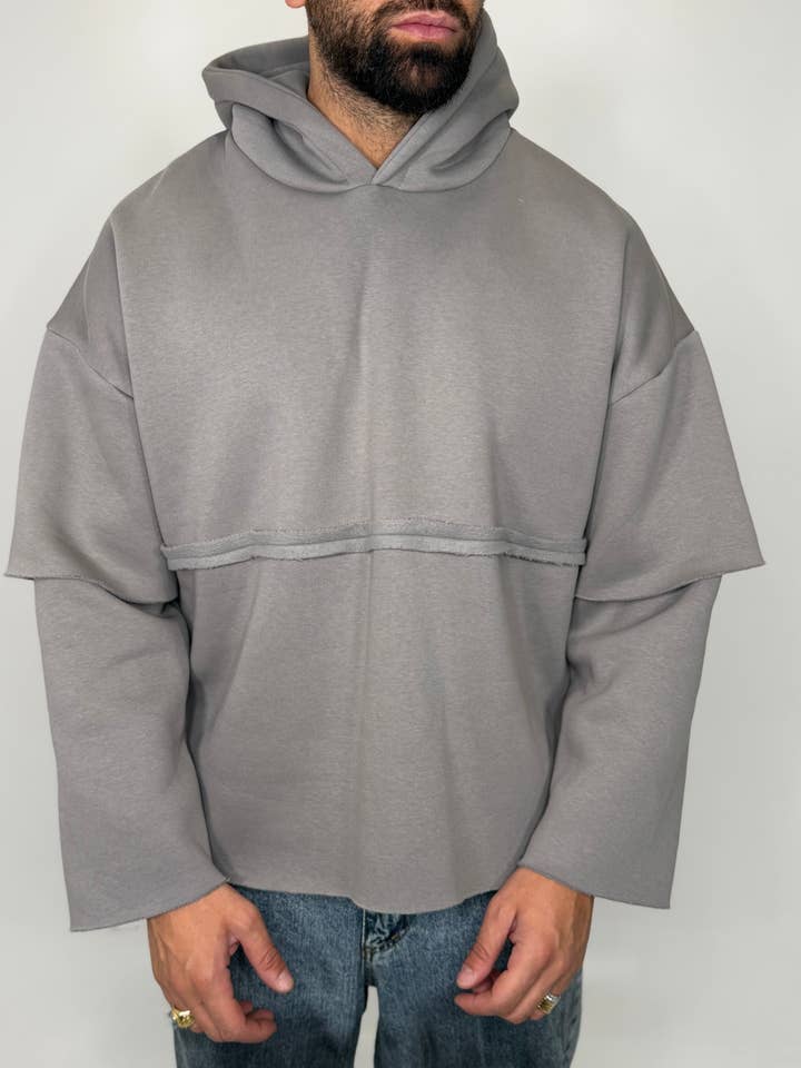 Hooded Double Sleeve Sweatshirt for wholesale by LAB22