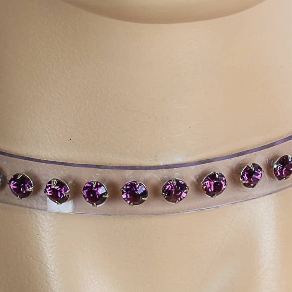 Funk Plus - Wholesale Choker/Collar - CK247CLR RHINESTONE CLEAR CHOKER