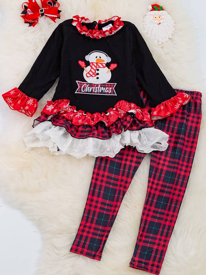 Kids Charm Online - Wholesale Top & Leggings Set - Kids - CHRISTMAS SNOWMAN PRINTED 2PCS SET. OFG50143022SOL