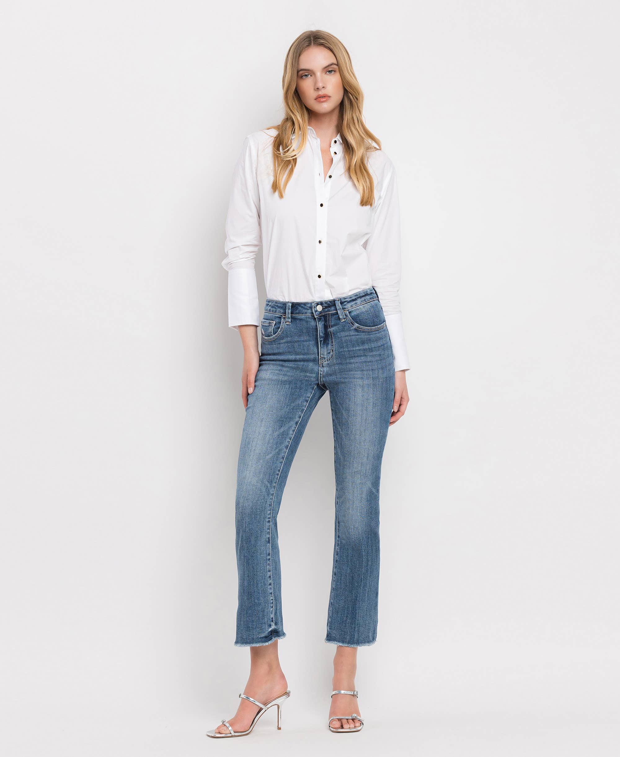 Virtuous HIGH RISE  KICK FLARE JEANS LV1054 for wholesale on Faire12