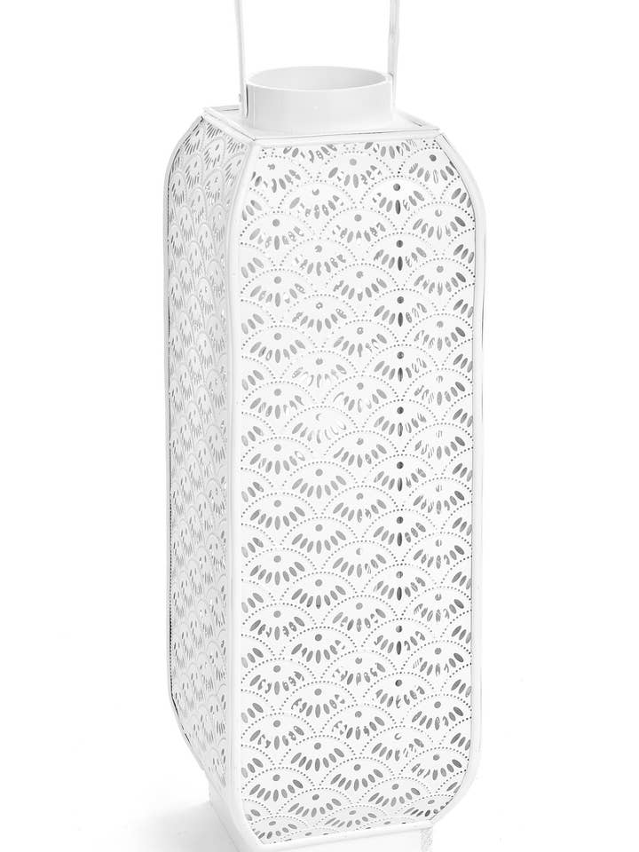 LANTERN METAL WHITE 8X24 for wholesale by Accents de ville USA
