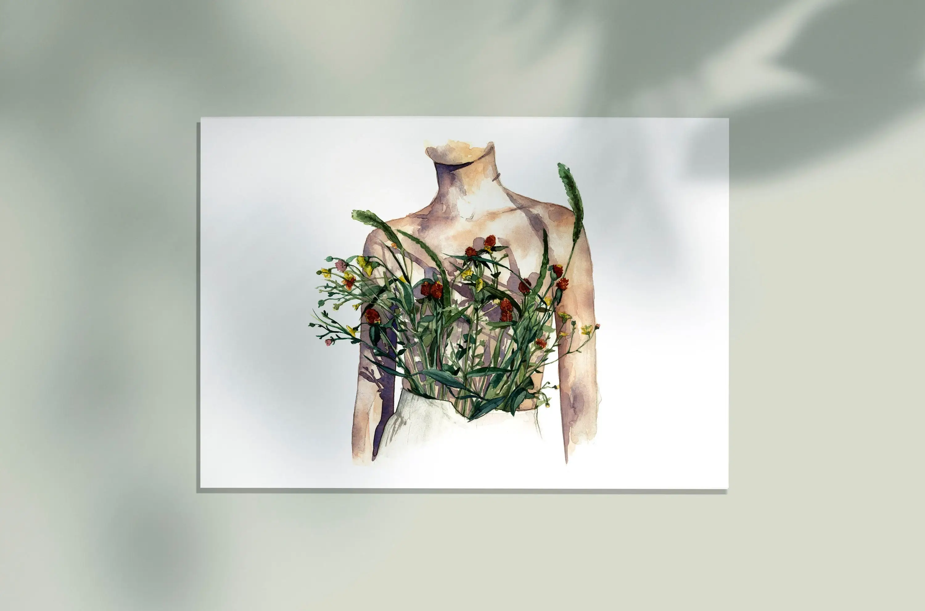 Belén Diz Juncal - Wholesale Art Print - Watercolor illustrations - Original art - Body flowers0