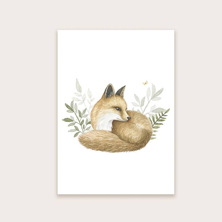 Postcard fox for wholesale by Appeloogje