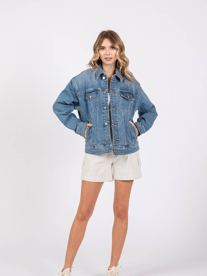 TA642-M MEDIUM OVERSIZED JACKET for wholesale by L.T.J Letter to Juliet