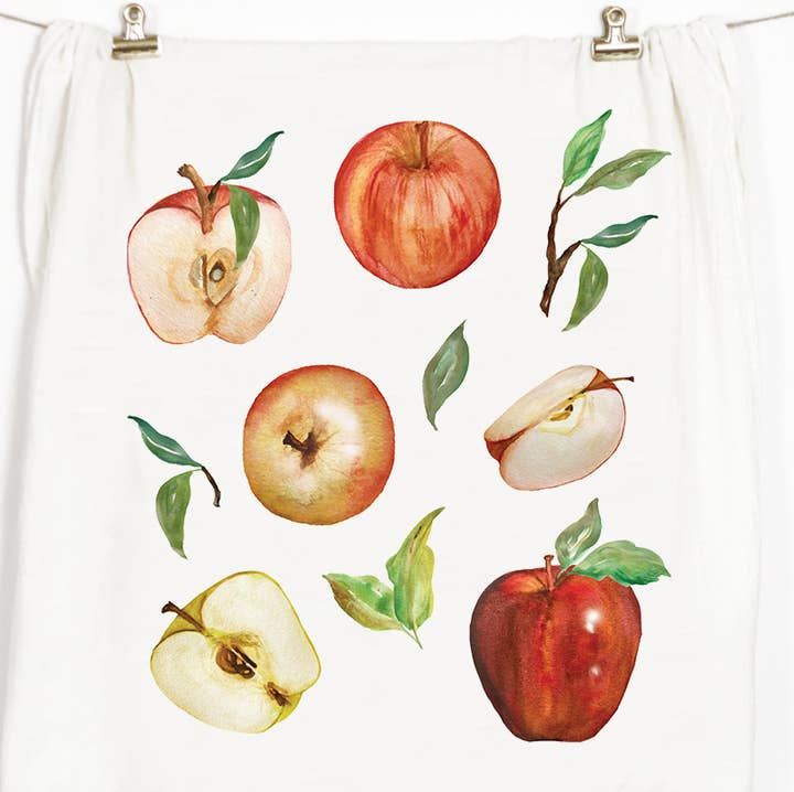Honey Brush Design® - Wholesale Tea Towel - Apples Tea Towel