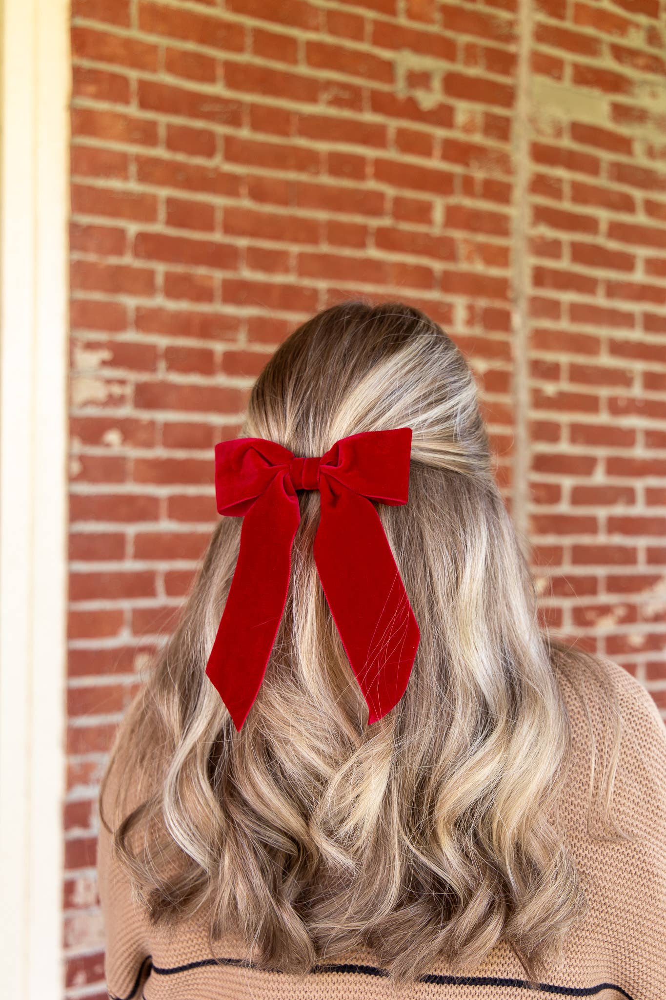 Grace & Grandeur - Wholesale Hair Bow - Women's - Large Velvet Hair Bow Barrette for Women | Bailee Bow26