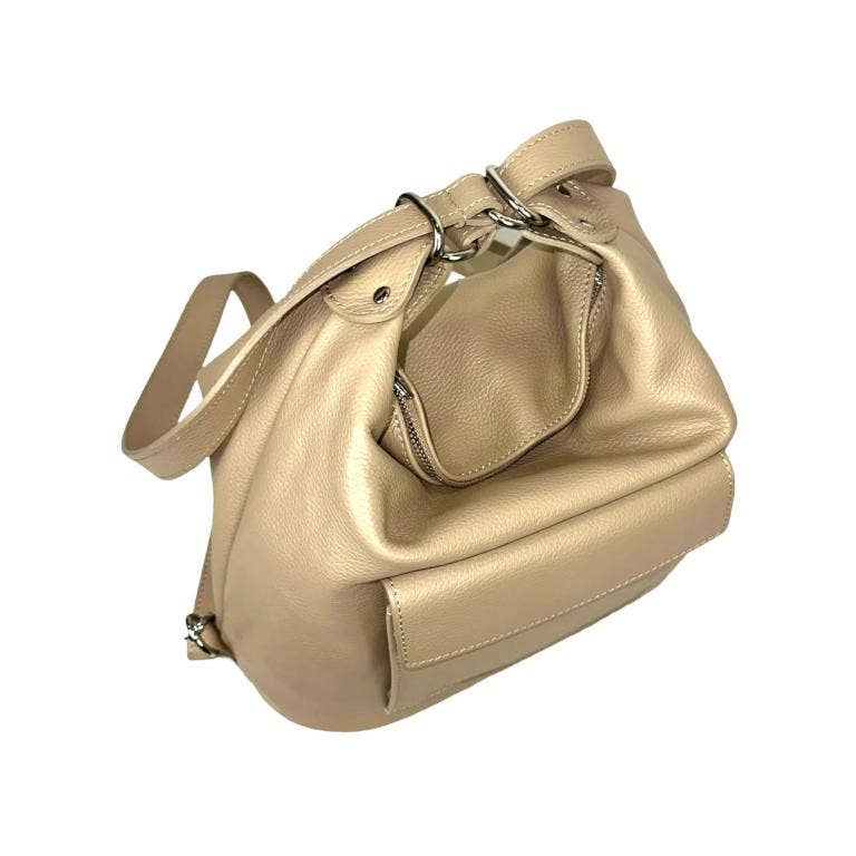 Chenson & Gorett – Großhandel Schultertasche – Damen – Echter Leder-Rucksack, umwandelbar in Schultertasche B2B11