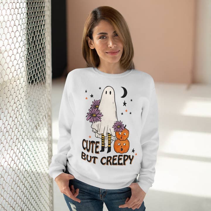 Leuk maar griezelig sweatshirt met ronde hals voor wholesale door LimenDime Market