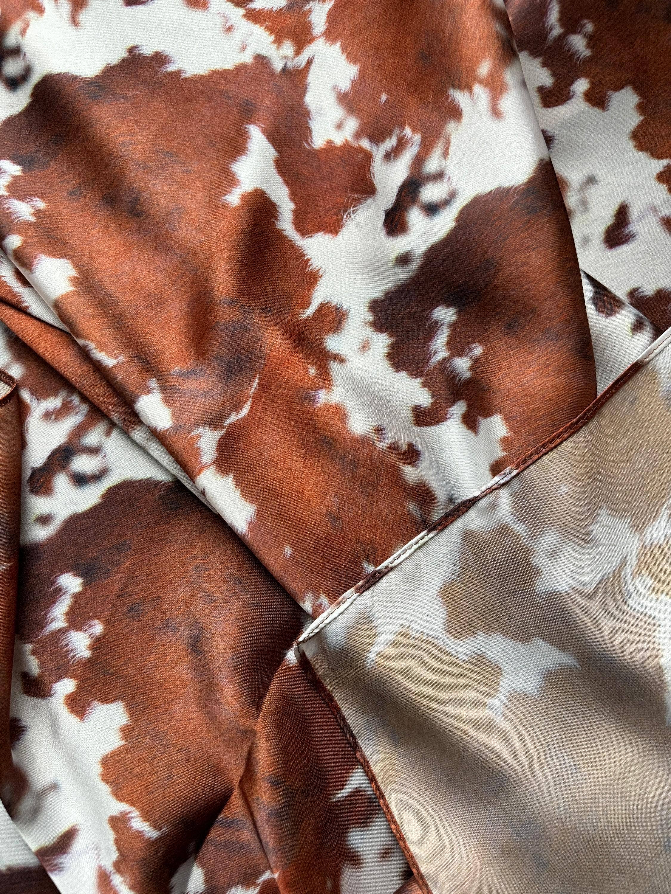 Double B Wild Rags - Venta al por mayor Bandana - Mujer - Pañuelo de Cuello Vaquero Occidental de Piel de Vaca Longhorn Rojo por Double B Wild Rags5