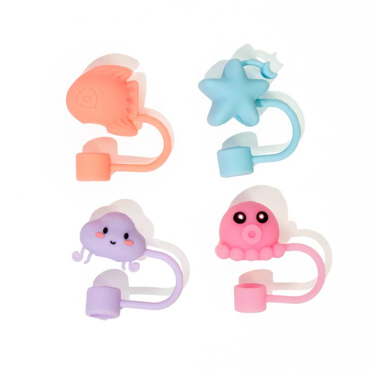 Sea Squad Straw Toppers (4 PK) for wholesale by CharCharms