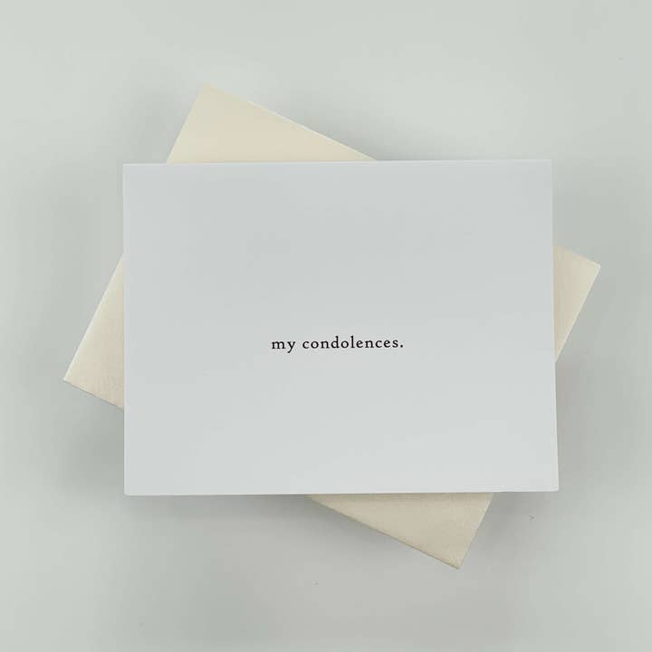 My condolences greeting card for wholesale by Carly Allred Studio