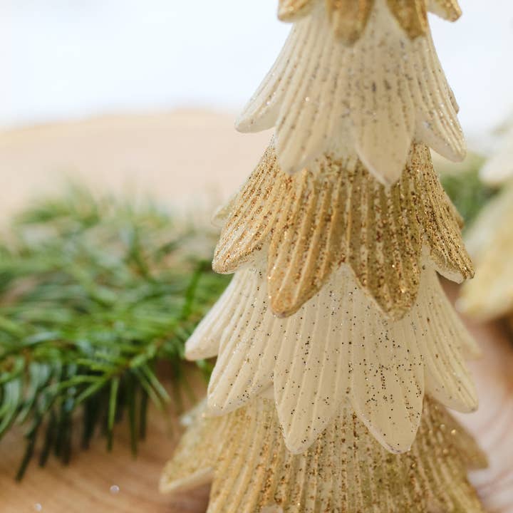 Dekorasyon Gifts Decor - Wholesale Christmas Decoration - Tabletop Christmas Tree (Ivory/Gold)