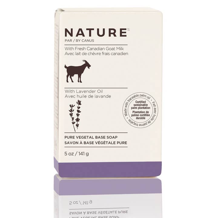 Nature Vegetal Base Goat Milk Soap - Lavender Oil - 5 oz for wholesale by Nature by Canus