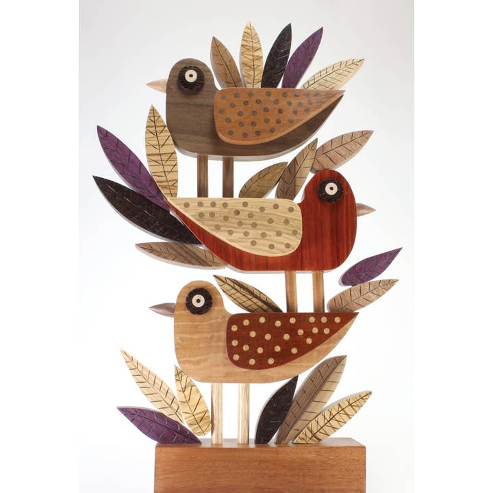 Bunny with a Toolbelt - Wholesale Postcard - Stacked Bird Sculpture Postcards