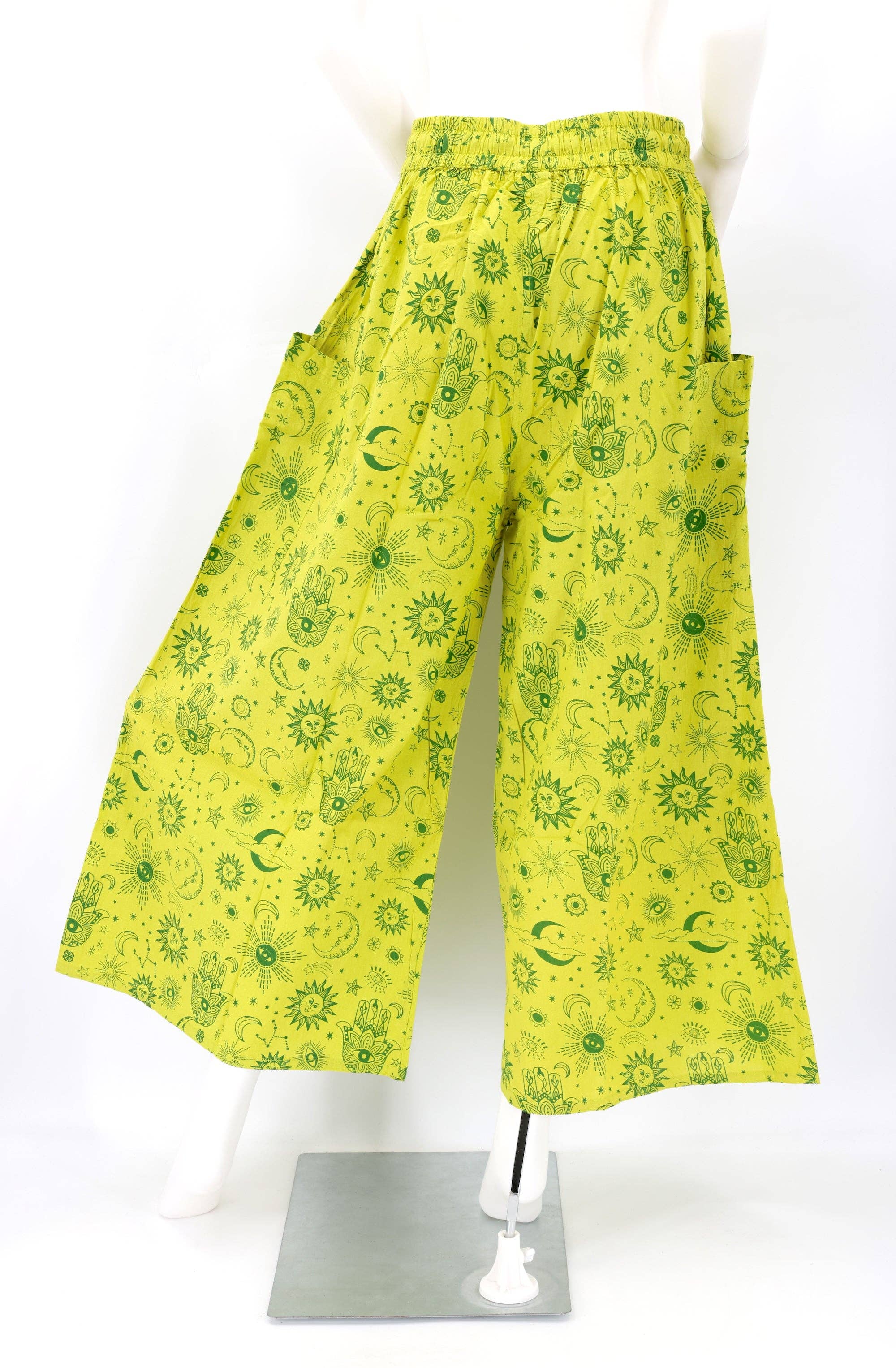 Himalaya Handmade - Wholesale Pants - Women's - Cotton Hippie Handmade Harem Celestial Print Wide Leg Bohemian Trousers10