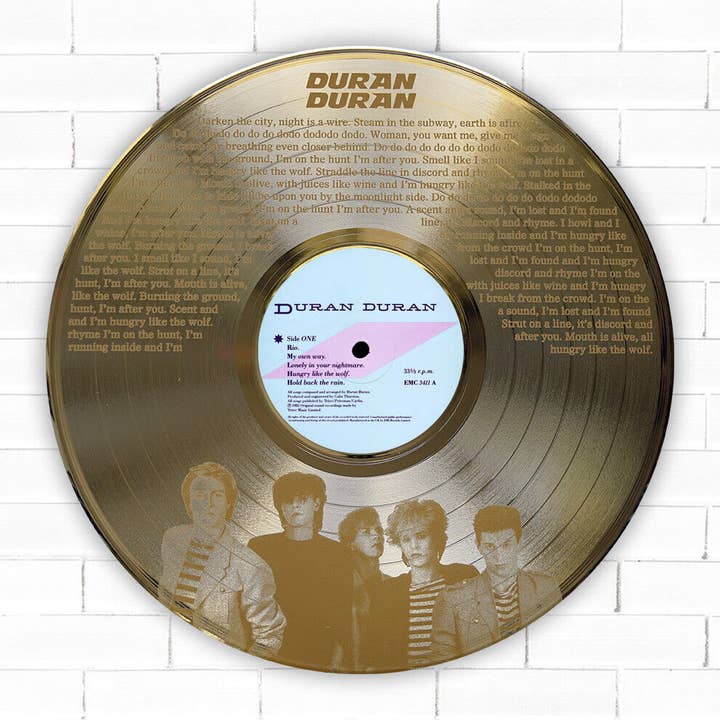 Duran Duran - Hungry Like The Wolf Laser Etched Lp Record Wa for wholesale by Gold Record Outlet