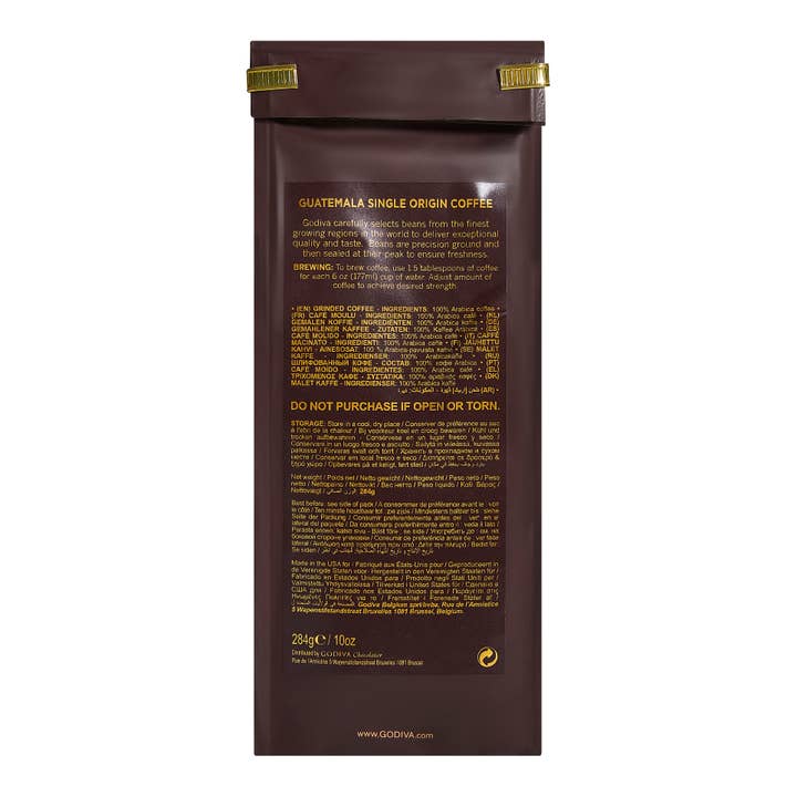 Godiva Chocolates UK - Wholesale Ground Coffee - Godiva Guatemala Single Origin Coffee 100% Arabica 284g