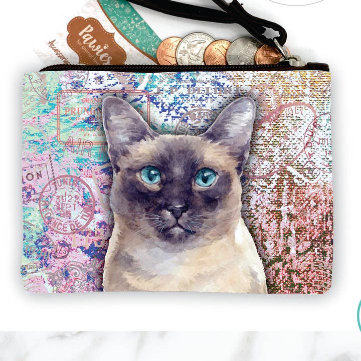 Siameses Cat Coin Purse • Vloerdisplay optioneel voor wholesale door pawies