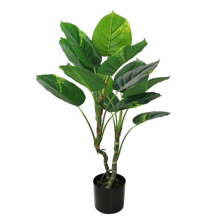 Boker-Tov Shalom - Wholesale Artificial Plant - Small Artificial Dieffenbachia Bonsai - Greenery Accent