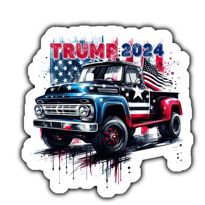 Trump 2024 truck sticker for wholesale by Stick to it creations
