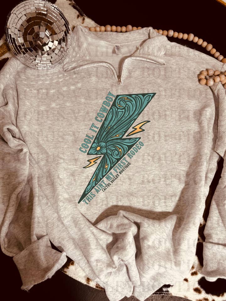 Cool It Cowboy - 1/4 Zip for wholesale by Cactus Valley Boutique