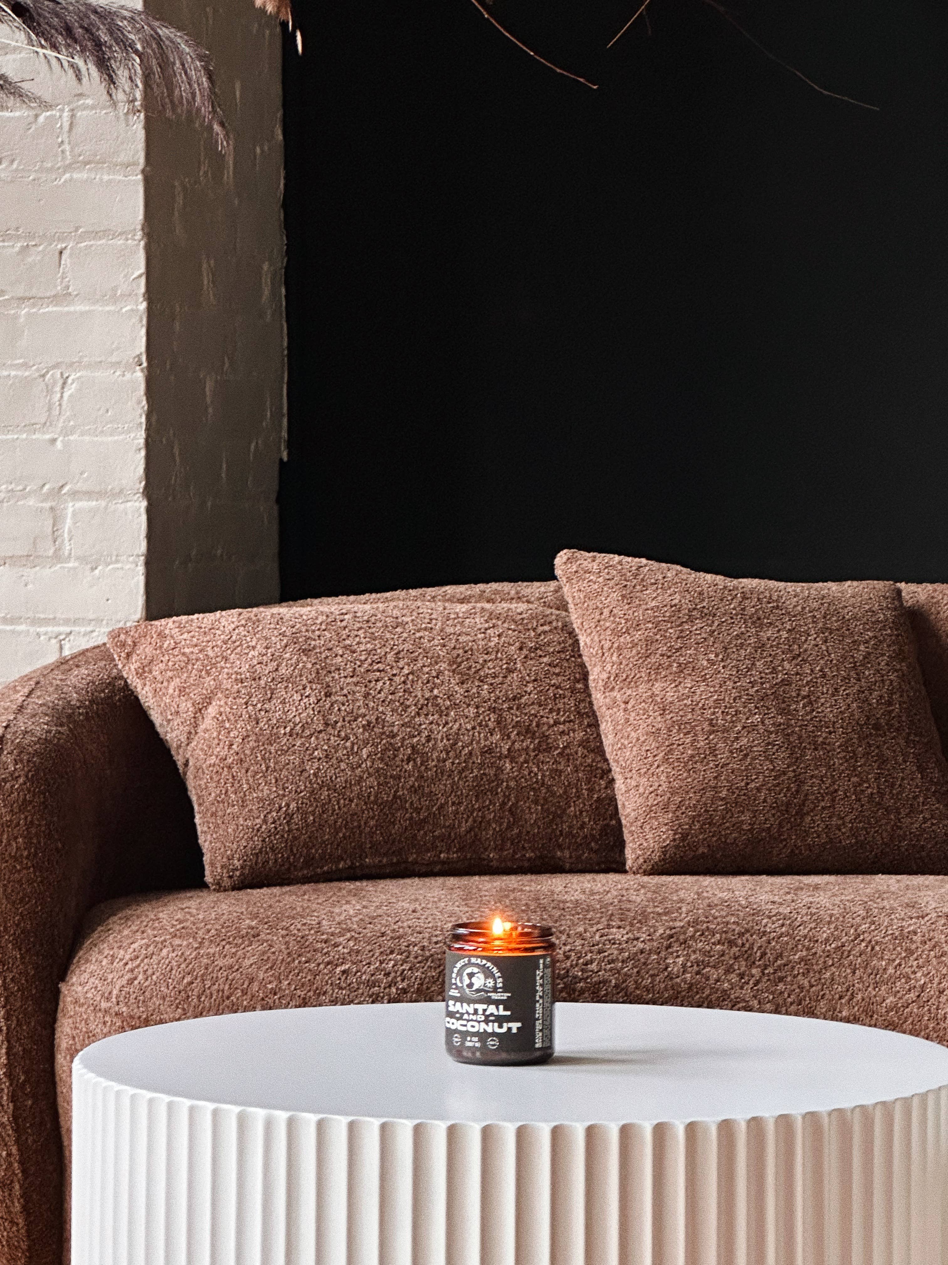 Project Happiness Candle Co. - Wholesale Jar/Filled Candle - Santal and Coconut Soy Candle - 8oz2