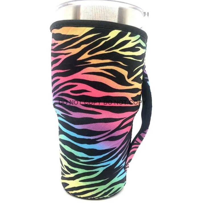 Kims Korner - Wholesale Drink Huggers & Koozies - 30 OZ Multi Zebra Cup Cover