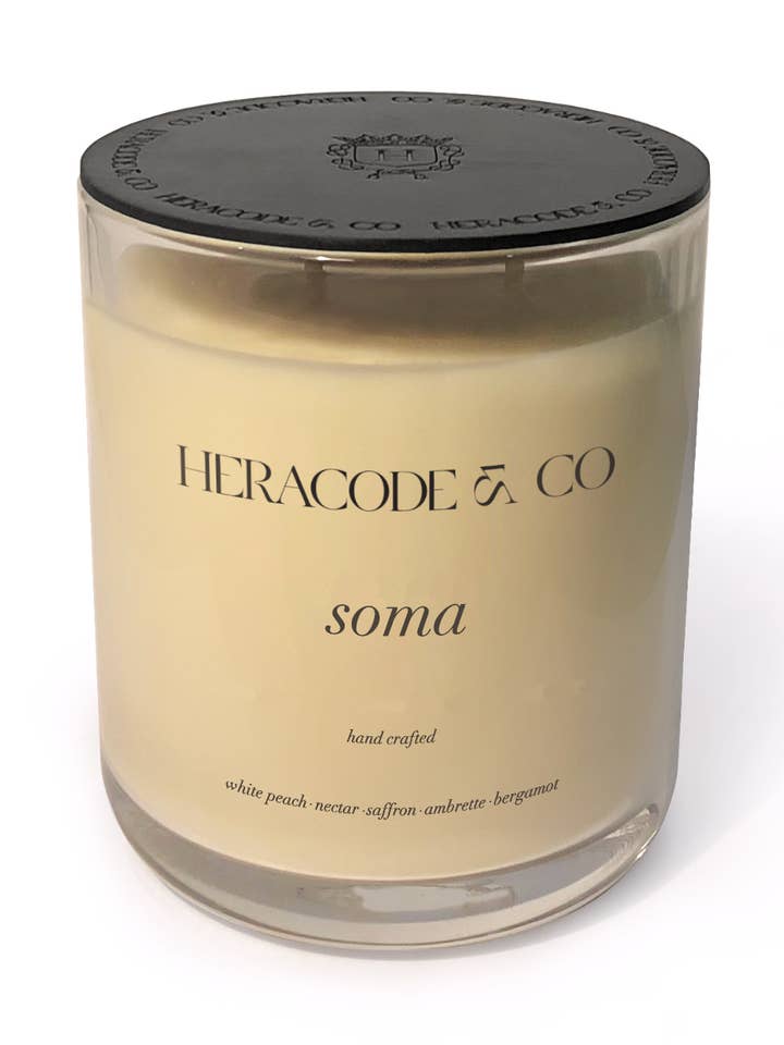 Vela rellena de vidrio transparente Soma XL para venta al por mayor de HERACODE + CO