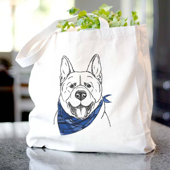 Baku the Akita - Sac fourre-tout pour la vente par Inkopious