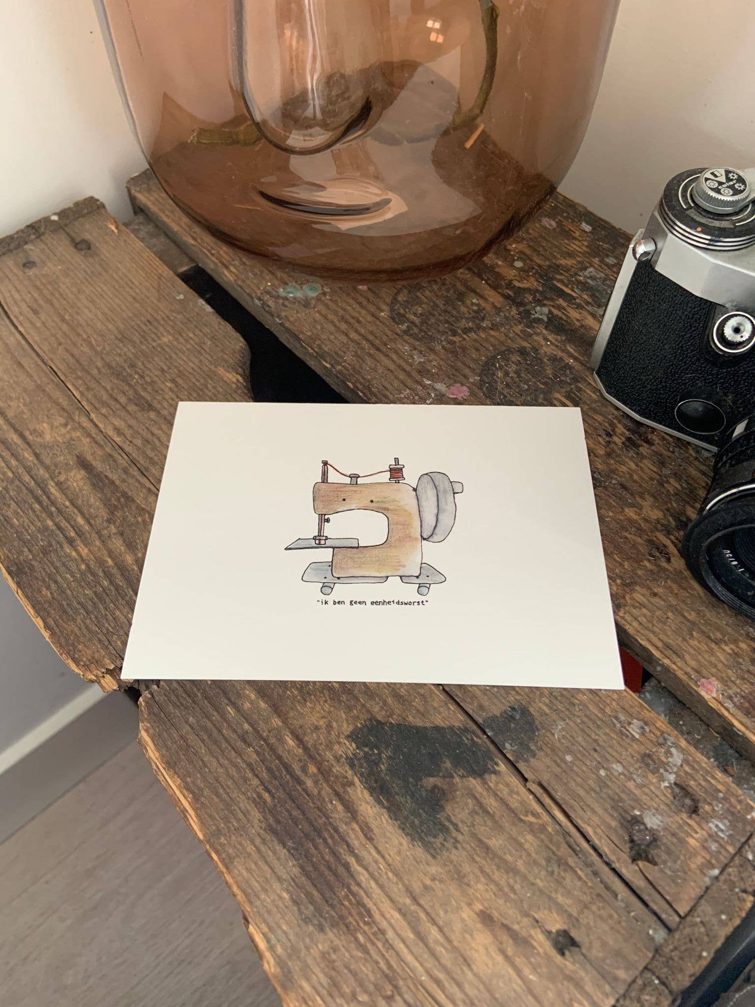 Studio Anne Bekkenutte – Engroshandel Hverdagshilsen kort – Ik ben er eenheidsworst2