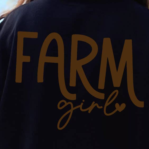 TEELUX - Wholesale Sublimation Transfer - (Shirt not included) Farm Girl - Dark Brown Screen print Transfer0