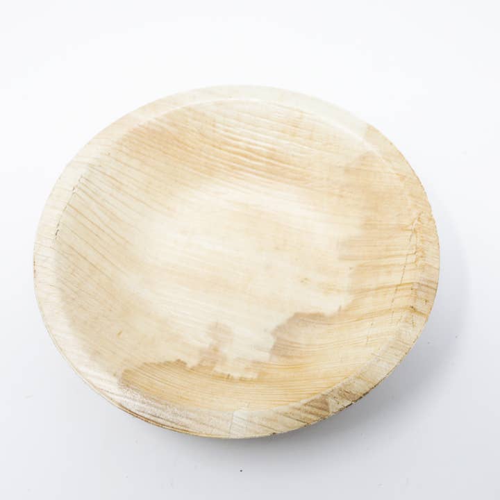 5" Round Palm Leaf Bowl for wholesale by The Reeden Company