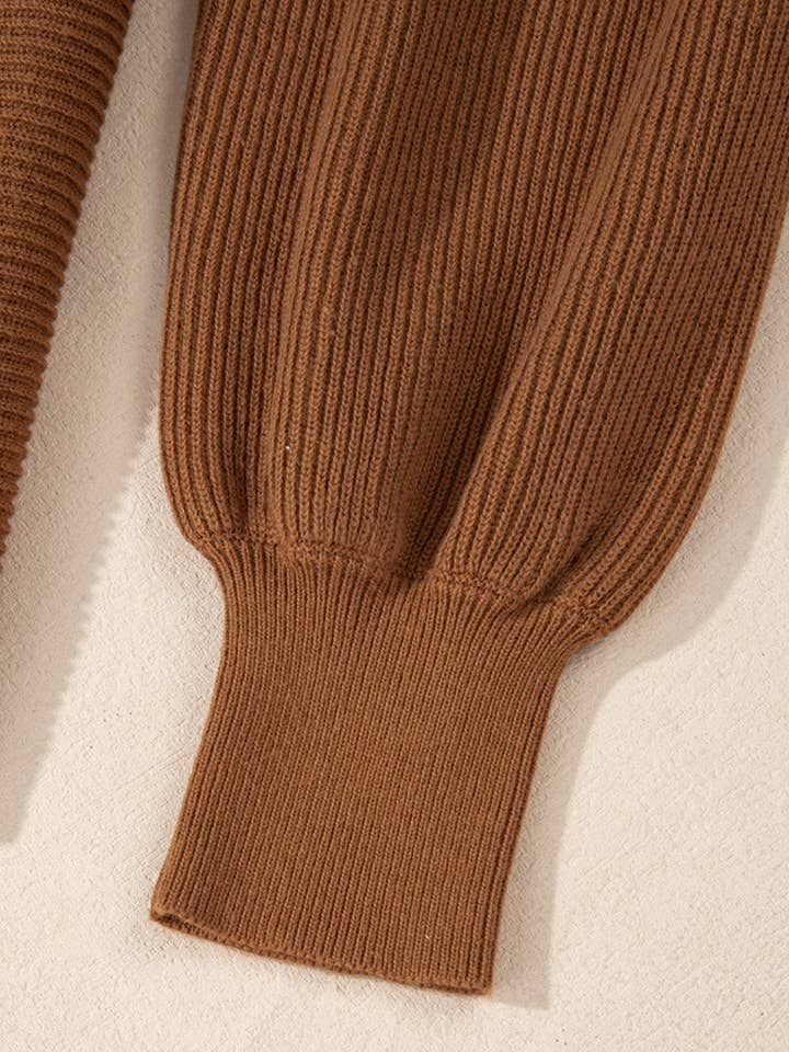 Brown Fireside Latte Sweater for wholesale on Faire4