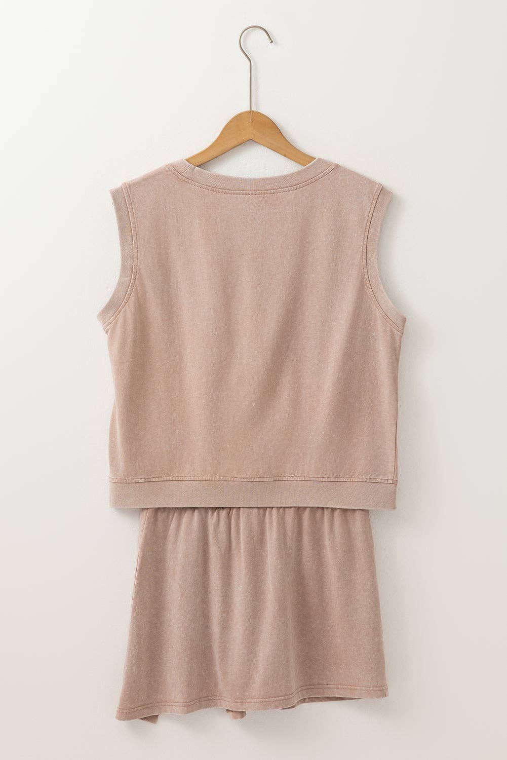 PRETTY BASH - Wholesale Top & Skirt Set - Women's - Mineral Wash Tank Top and Lined Split Skirt Set20