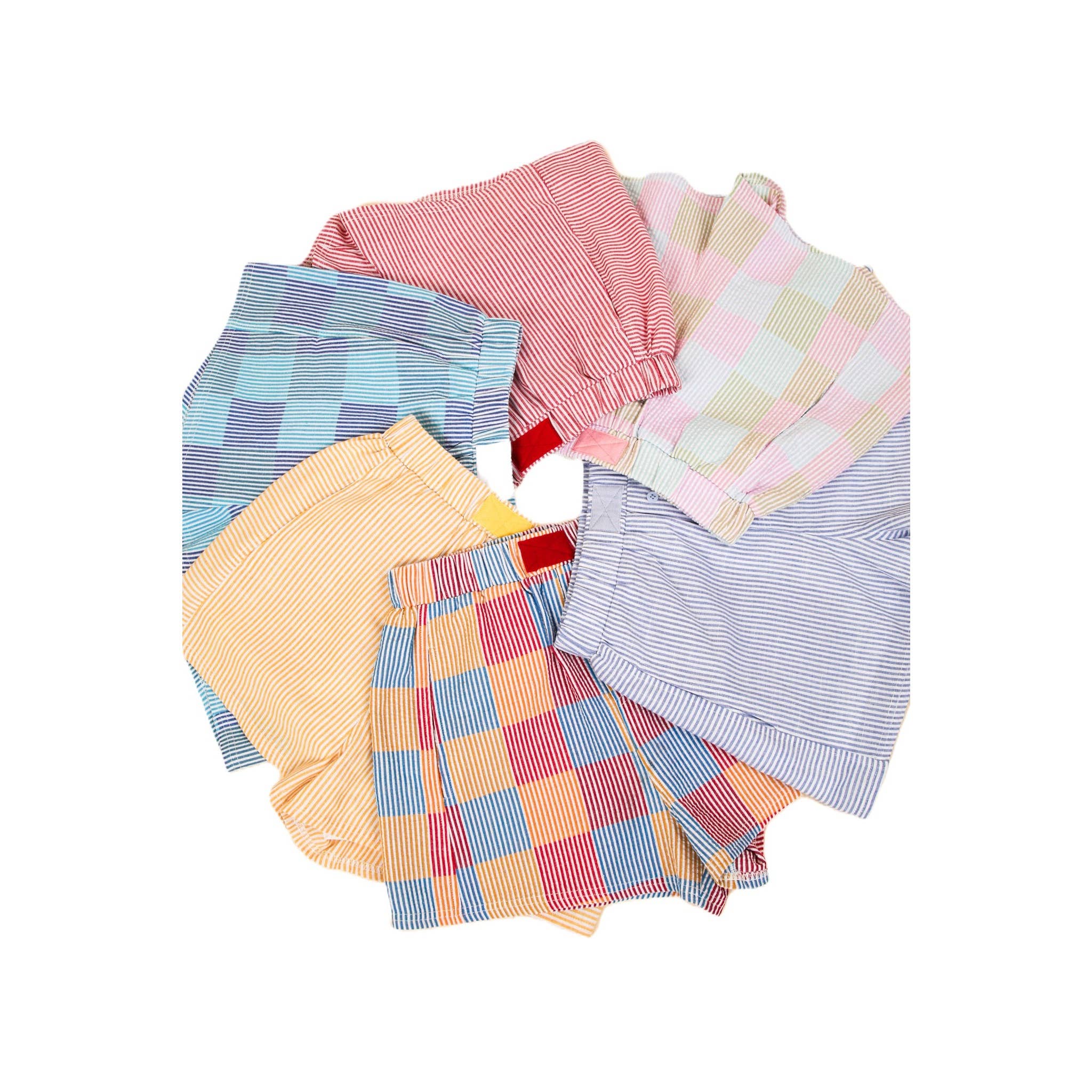 Apolline - Wholesale Shorts - Women's - Striped and Checker Boxer Shorts1