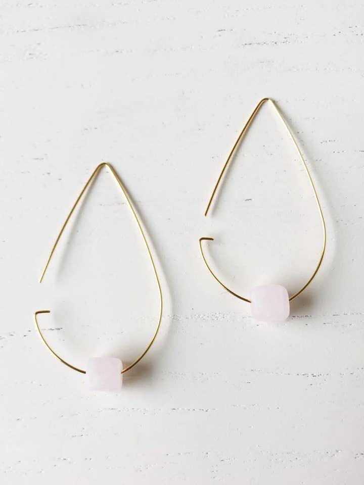 The Maggie - Rose Quartz- Gold for wholesale by Stoll & Heart